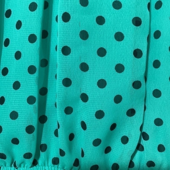 Luscious Los Angeles mint green and black polka-dot dress - Picture 9 of 11